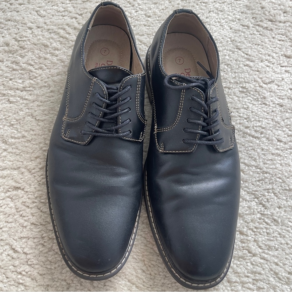 Men's Black Leather Dress Shoes